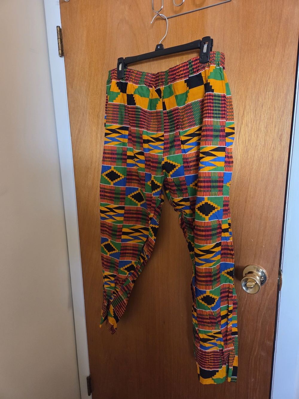 Men's Kente Pattern Casual Pants - Multicolor